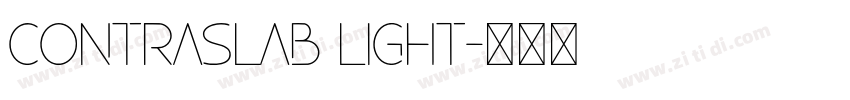 ContraSlab Light字体转换